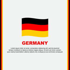 Germany Flag Background Design Template. Germany Independence Day Banner Social Media Post. Germany Cartoon