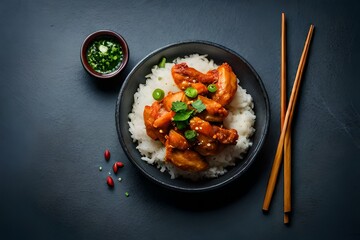 rice with shrimp generated by AI