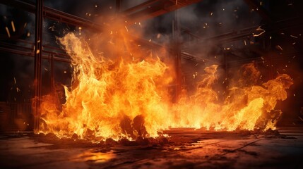 raw power of a raging fire in an image that demands attention