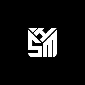 HSM letter logo abstract creative design. HSM unique design, HSM minimalist element design.	