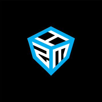 HZM letter logo abstract creative design. HZM unique design, HZM minimalist element design.	