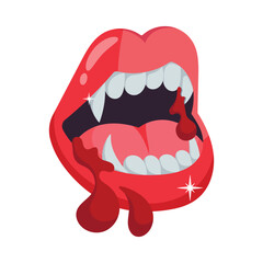 Vampire mouth vector colorful stickers Icon Design illustration. EPS 10 File