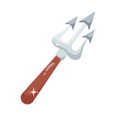 Trident vector colorful stickers Icon Design illustration. EPS 10 File