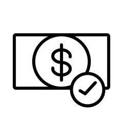 Paid Checklist Sent Outline Icon