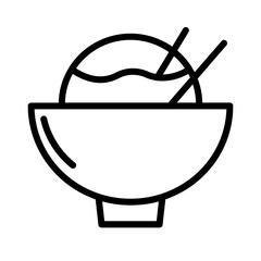 Cafe Cuisine Curry Outline Icon