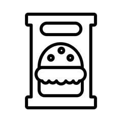 Burger Cafe Cuisine Outline Icon