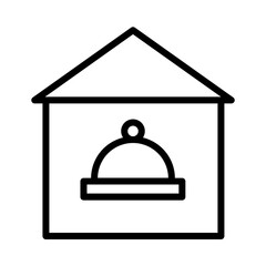 Restaurant Kitchen Food Outline Icon
