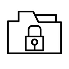 Folder Security File Outline Icon