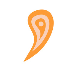 Decorative boho shape. Abstract geometric element. Aesthetic symbol.