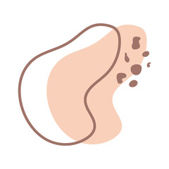 Decorative boho shape. Abstract geometric element. Aesthetic symbol.