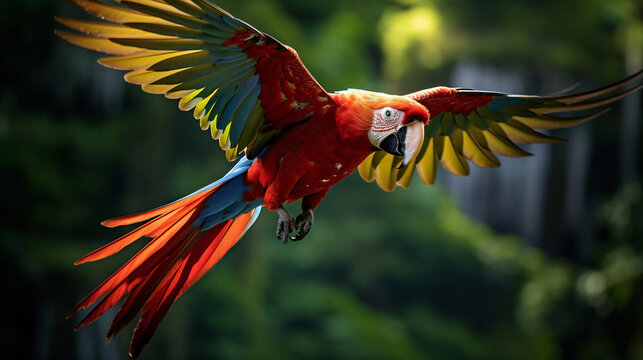parot in the amazonian forest Generative AI