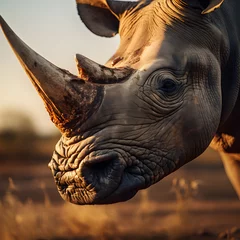 Foto op Canvas rhino head close up © Made