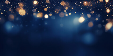 Fototapeta na wymiar Blurred bokeh light background, Christmas and New Year holidays background. Generative AI