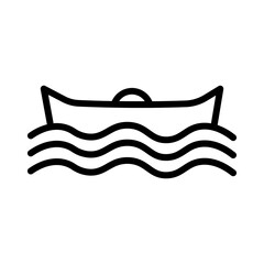 Activity Adventure Canoe Outline Icon