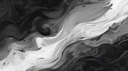 Monochrome black and white background with brushes strokes