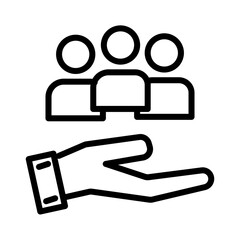 Business Team Finance Outline Icon
