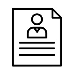 Cv Work Job Outline Icon