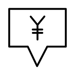 Yen Money Bank Outline Icon