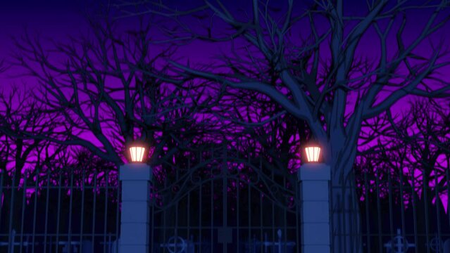 にぎやかなハロウィンの夜 / トゥーンレンダリングアニメーション / A lively Halloween night. Toon style 3D rendered animation.