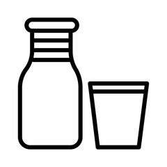 Bottle Drink Milk Outline Icon