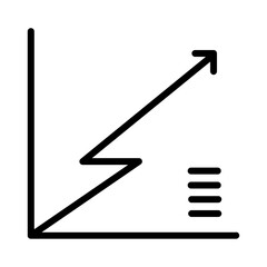 Up Growth Chart Outline Icon
