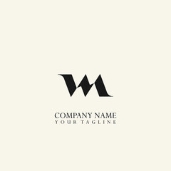 Letter M W logo design concept. Elegant vector logo template.