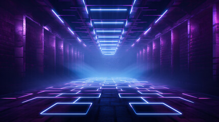 Laser Show Club Dark Neon Sci Fi Futuristic