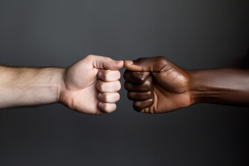 Multicultural Hands Reach in Symbolic Gesture of Cooperation