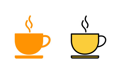 coffee cup icon set for web and mobile app. cup a coffee sign and symbol