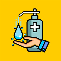 Global Handwashing day, poster and banner vector