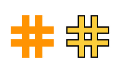 Hashtag icon set for web and mobile app. hashtag sign and symbol