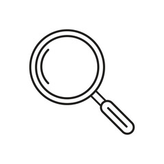 Magnifier line icon, outline vector sign, linear pictogram isolated on white. logo illustration