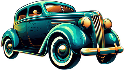 Logo car, Sticker vehicle colorful, Cartoon, illustration.