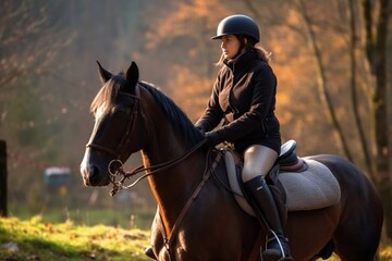 Hourse riding. Genereted Ai