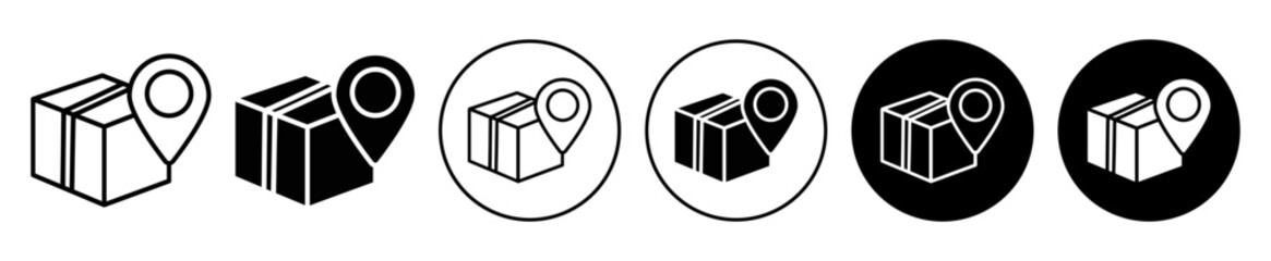 Parcel Location icon set. vector symbol illustration.