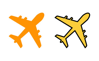 Plane icon set for web and mobile app. Airplane sign and symbol. Flight transport symbol. Travel sign. aeroplane