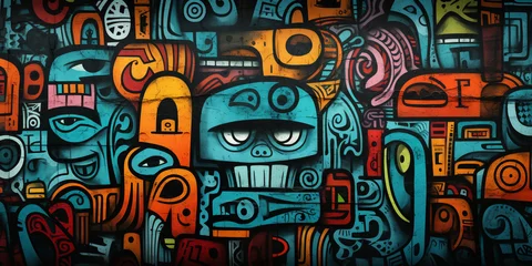 Foto op Plexiglas graffiti wall abstract background, idea for art background pop art.ai generative © Oleksandr