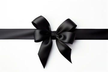 black Friday Sale Black bow with black ribbon element for decoration gifts, greetings  
