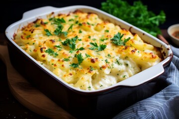 A Mouthwatering Close-Up of Finland's Classic Finnish Macaroni Casserole (Makaronilaatikko)