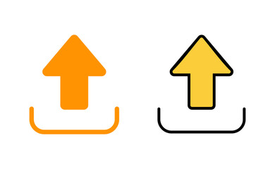 Upload icon set for web and mobile app. load data sign and symbol