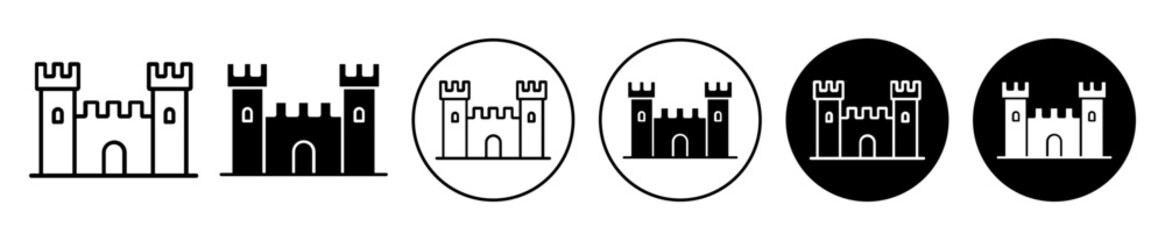 Castle icon set. vector symbol illustration. - obrazy, fototapety, plakaty