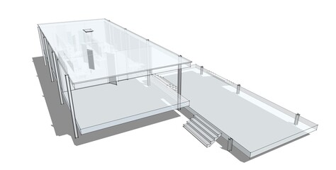 sketch of modern house