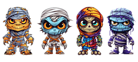 Halloween Spooky Mummy Cartoon