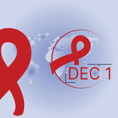 World AIDS Day Banner Background Illustration