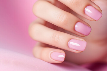 Nails cared for soft hand skin. Beauty treatment.