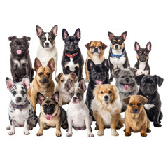 dogs isolated on transparent background