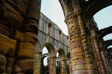 archways of Fountains Abbey ruins