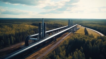 Large oil pipeline