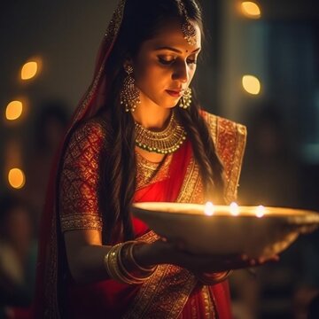 Karva Chauth, Indian woman, Generative Ai