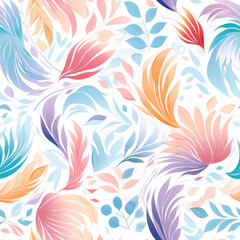 Seamless Pastel Textile illustration abstract floral texture patterns for fabric digital print. Generative AI